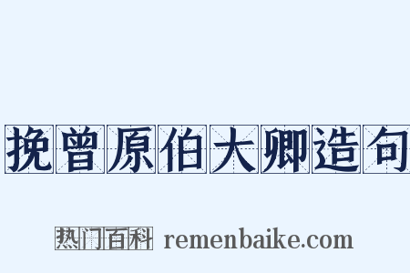 挽曾原伯大卿造句是什么意思的图片